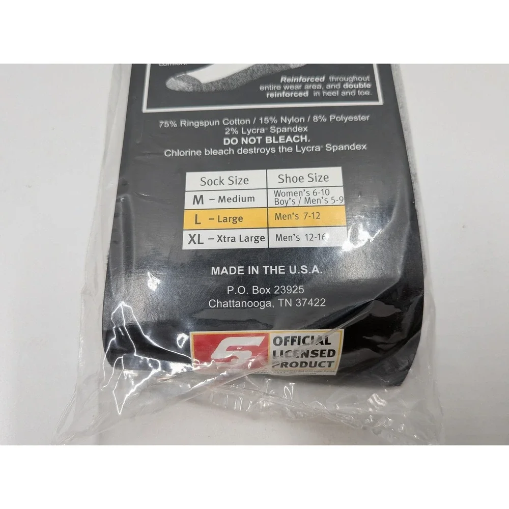 Snap-on Tools Mens Cotton Crew Socks 3 Pair Bundle Gray Cushioned Work Socks L
